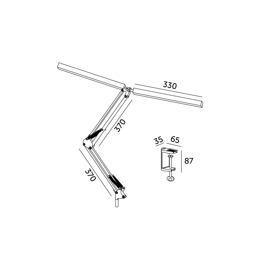 Lampada da tavolo LED dimmerabile TENUIX DUO 2xLED/14W/230V 3000-6000K bianco