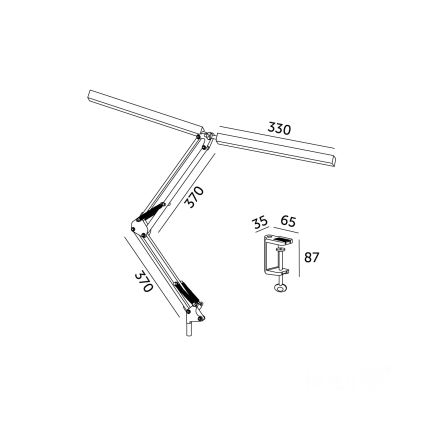 Lampada da tavolo LED dimmerabile TENUIX DUO 2xLED/14W/230V 3000-6000K