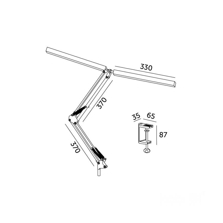 Lampada da tavolo LED dimmerabile TENUIX DUO 2xLED/14W/230V 3000-6000K
