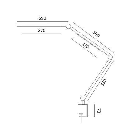Lampada da tavolo LED dimmerabile TENUIX FOLD LED/20W/230V 3000-6500K nero
