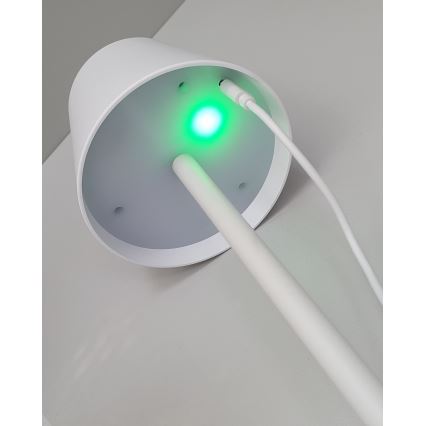 Lampada da tavolo LED dimmerabile con touch LED/5W/5V USB 1200 mAh bianca