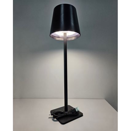 Lampada da tavolo LED dimmerabile con touch LED/5W/5V USB 1200 mAh nero