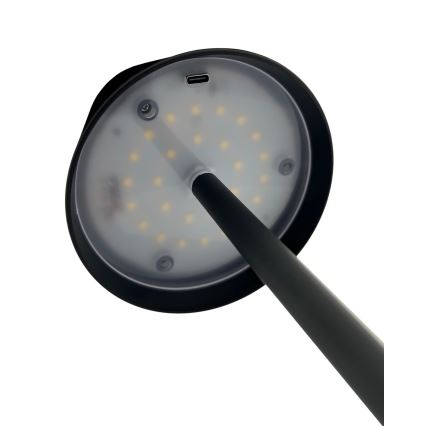 Lampada da tavolo LED dimmerabile con touch LED/5W/5V USB 1200 mAh nero