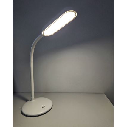 Lampada da tavolo flessibile a LED dimmerabile con touch LED/6W/5V USB 1200 mAh bianco