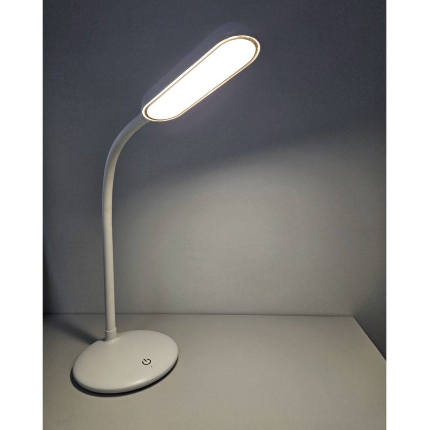 Lampada da tavolo flessibile a LED dimmerabile con touch LED/6W/5V USB 1200 mAh bianco