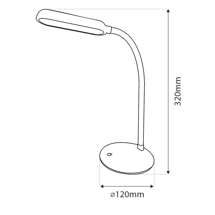 Lampada da tavolo flessibile a LED dimmerabile con touch LED/6W/5V USB 1200 mAh bianco
