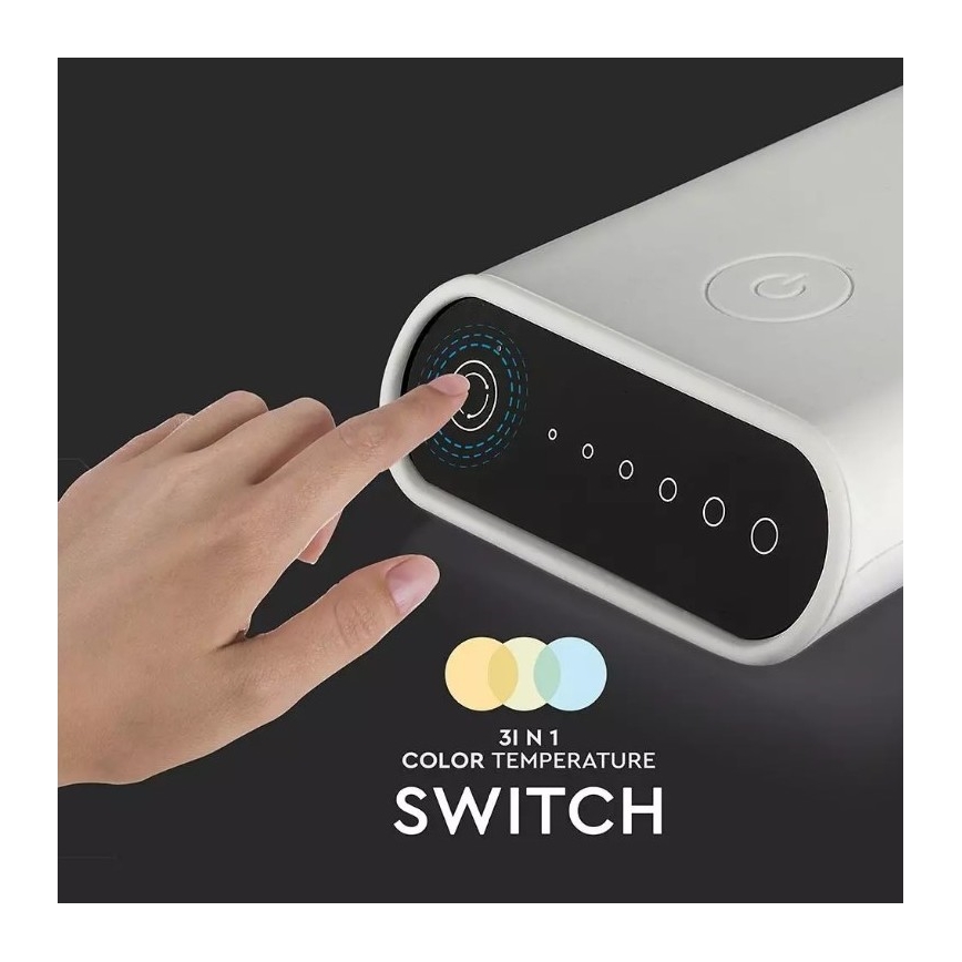 Lampada da tavolo LED flessibile dimmerabile LED/6,5W/5V 2000 mAh 3000K/4500K/6000K