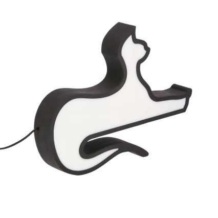 Lampada da tavolo LED per bambini CAT LED/13W/230V nera