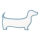 Lampada da tavolo LED per bambini DOG LED/12W/230V blu