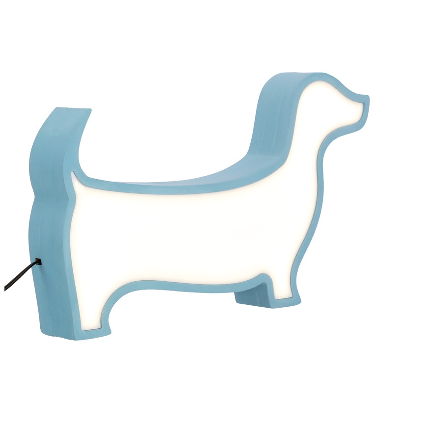 Lampada da tavolo LED per bambini DOG LED/12W/230V blu