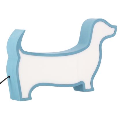 Lampada da tavolo LED per bambini DOG LED/12W/230V blu