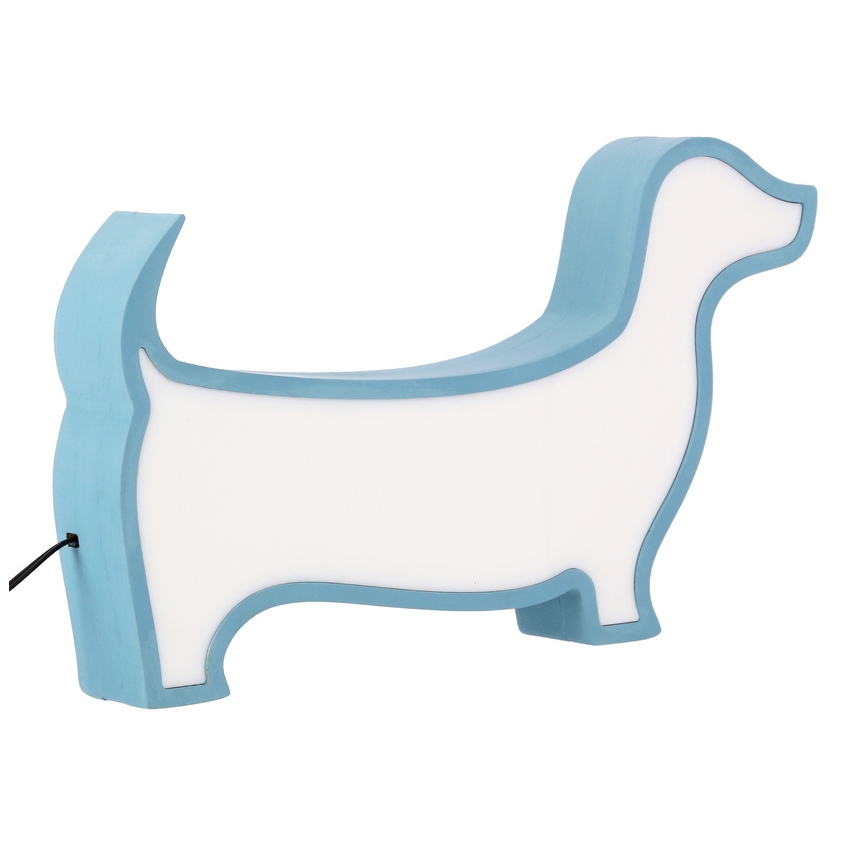 Lampada da tavolo LED per bambini DOG LED/12W/230V blu