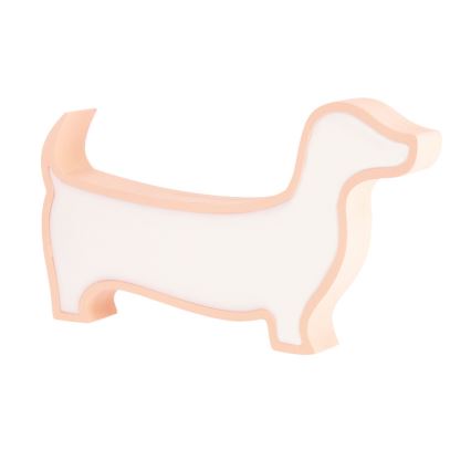 Lampada da tavolo LED per bambini DOG LED/12W/230V rosa