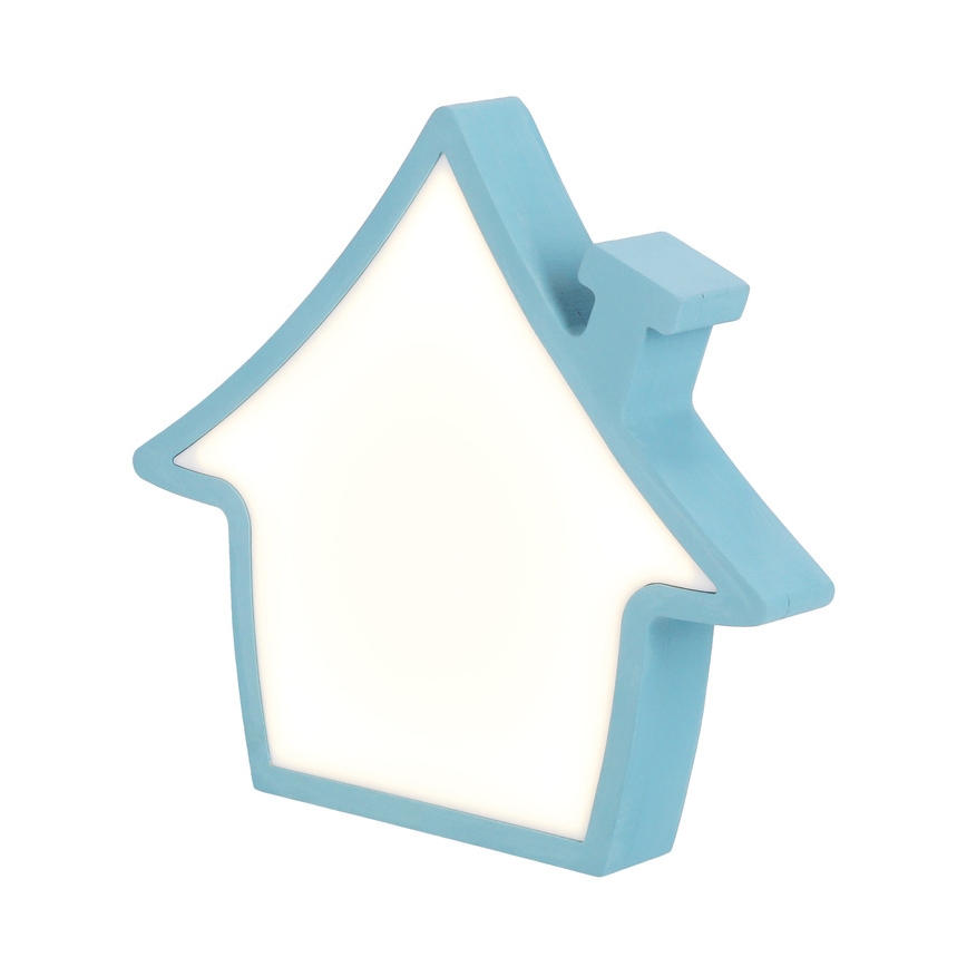 Lampada da tavolo LED per bambini HOUSE LED/10W/230V blu