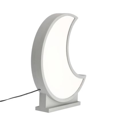 Lampada da tavolo LED per bambini MOON LED/12W/230V grigia