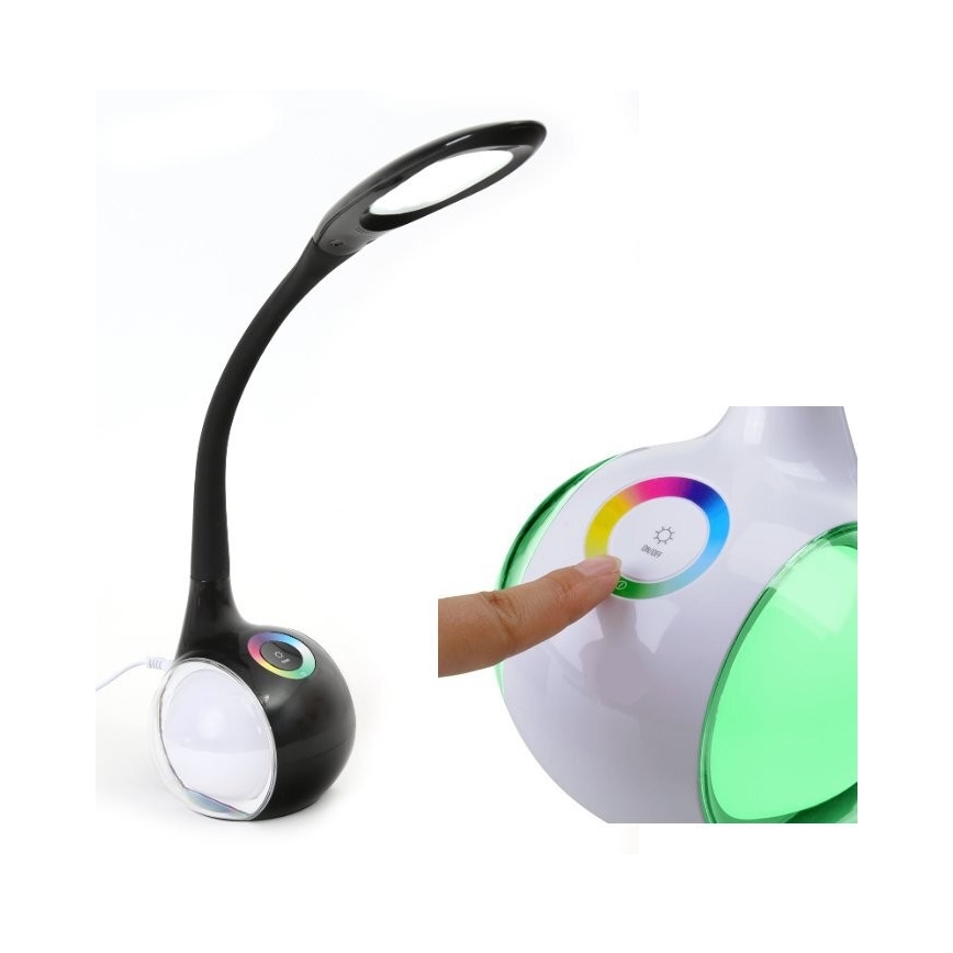 Lampada da tavolo LED RGB LED/7W/230V nero