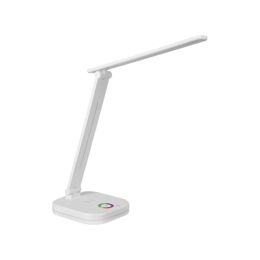 Lampada da tavolo LED RGBW dimmerabile con ricarica wireless LED/7W/5V USB bianca