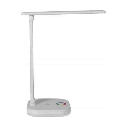 Lampada da tavolo LED RGBW dimmerabile con ricarica wireless LED/7W/5V USB bianca