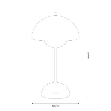 Lampada da tavolo LED ricaricabile a sfioramento COSTA LED/3W/5V 2400 mAh 3000-6000K nera