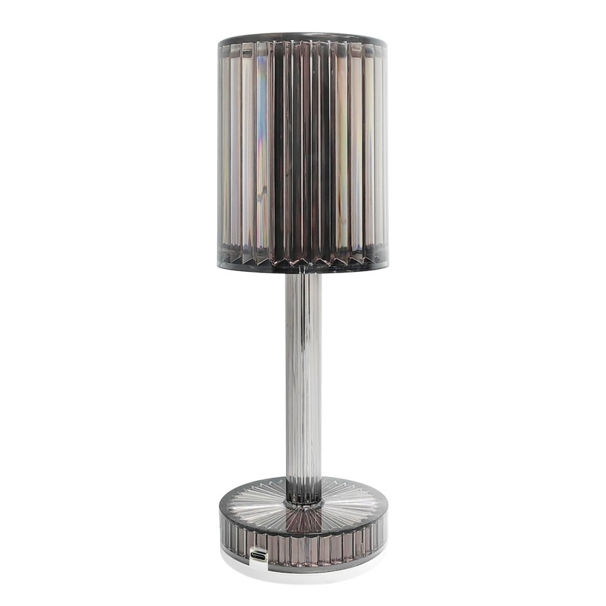 Lampada da tavolo ricaricabile a LED con controllo touch SIMPLE LED/1W/5V 3000-6000K 2400 mAh grigio fumé
