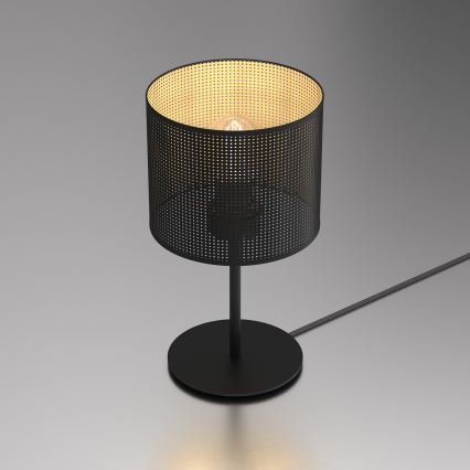 Lampada da tavolo LOFT SHADE 1xE27/60W/230V diametro 18 cm nero/oro