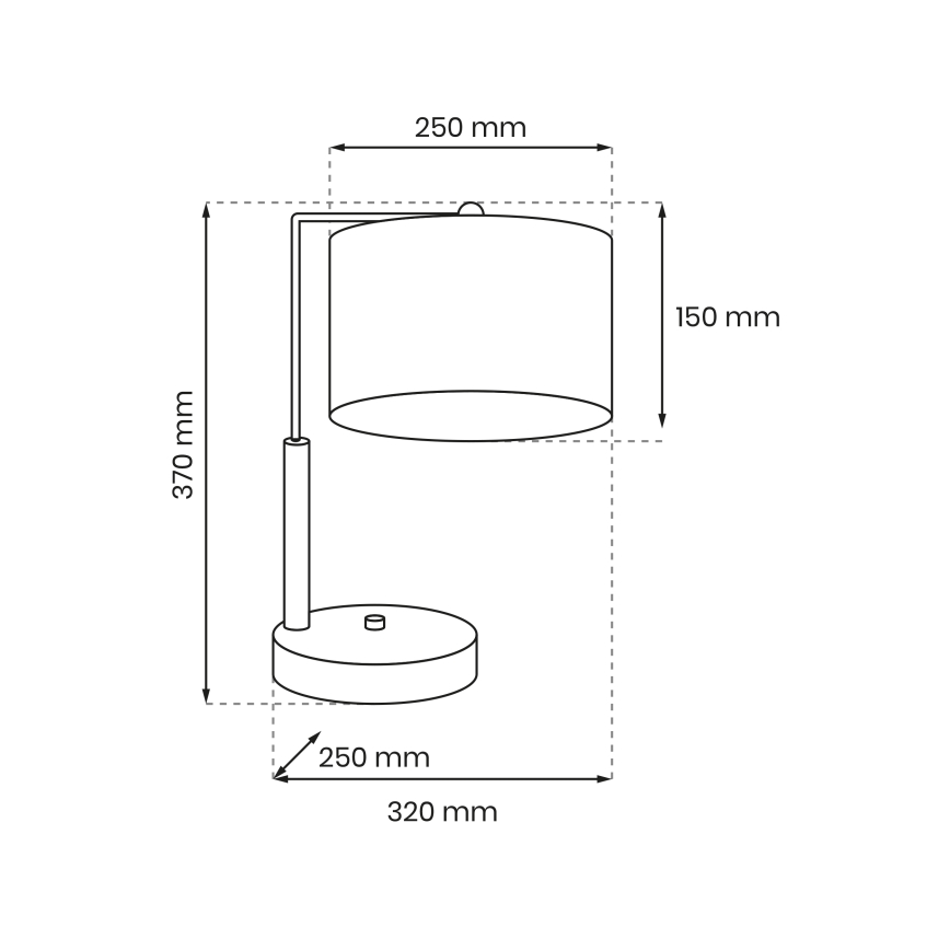 Lampada da tavolo MARSHALL 1xE27/60W/230V