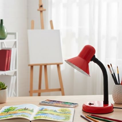 Lampada da tavolo MENTOR 1xE27/15W/230V rossa