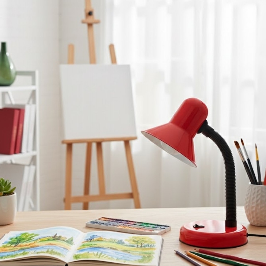 Lampada da tavolo MENTOR 1xE27/15W/230V rossa