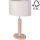 Lampada da tavolo MERCEDES 1xE27/40W/230V 46 cm color crema/quercia – FSC certificato