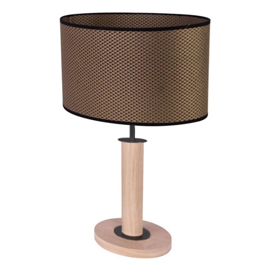 Lampada da tavolo MERCEDES 1xE27/40W/230V 46 cm marrone/quercia
