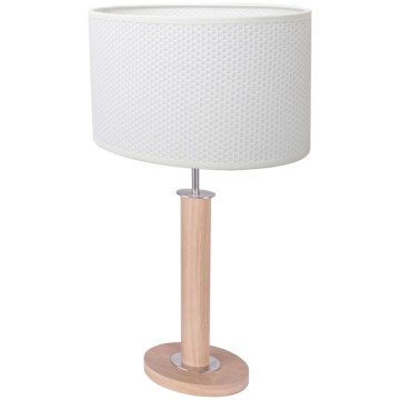 Lampada da tavolo MERCEDES 1xE27/40W/230V 60 cm bianco/quercia
