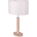 Lampada da tavolo MERCEDES 1xE27/40W/230V 60 cm color crema/quercia