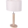 Lampada da tavolo MERCEDES 1xE27/40W/230V 60 cm color crema/quercia
