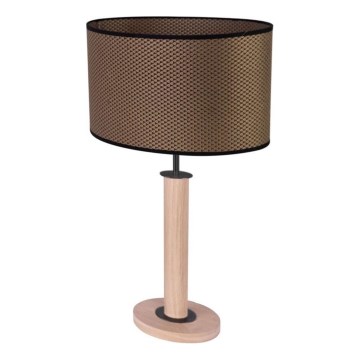 Lampada da tavolo MERCEDES 1xE27/40W/230V 60 cm marrone/rovere
