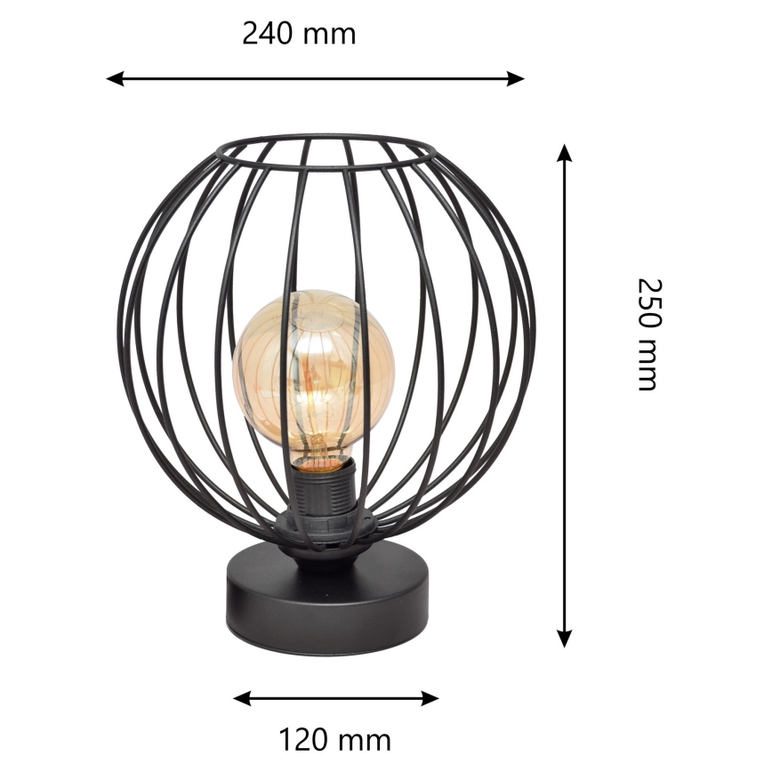 Lampada da tavolo MERCURE 1xE27/15W/230V nera