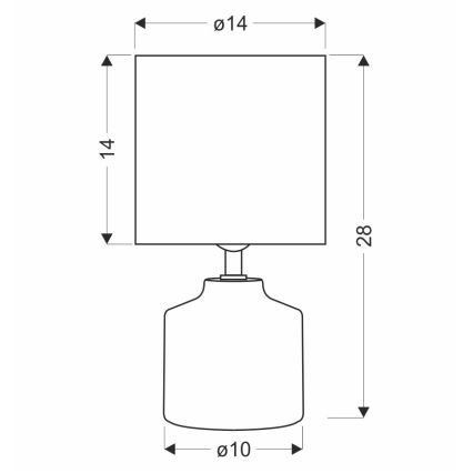 Lampada da tavolo MINOS 1xE14/40W/230V marrone/bianco