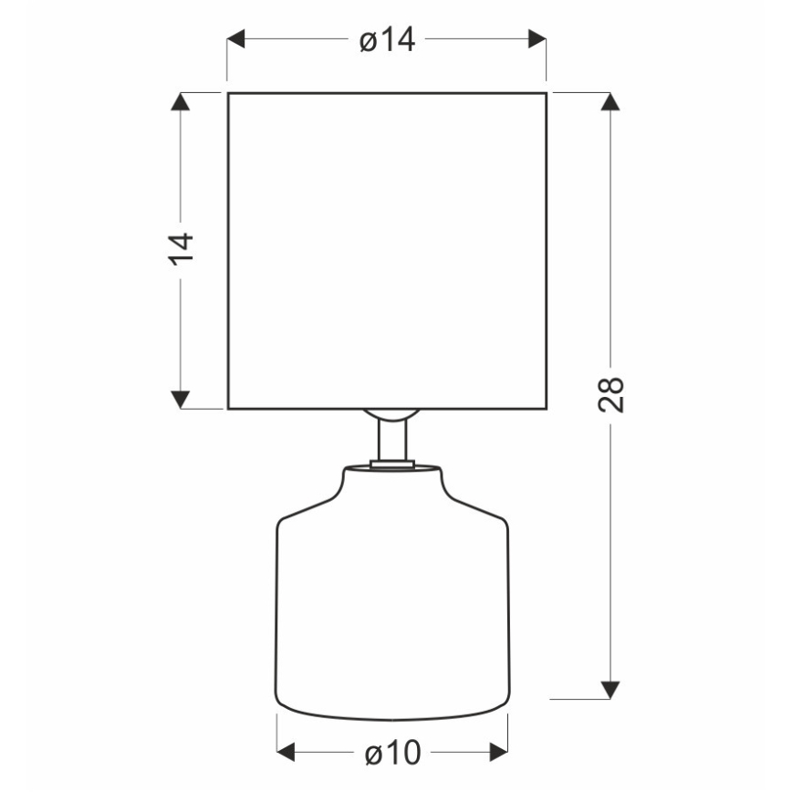 Lampada da tavolo MINOS 1xE14/40W/230V marrone/bianco