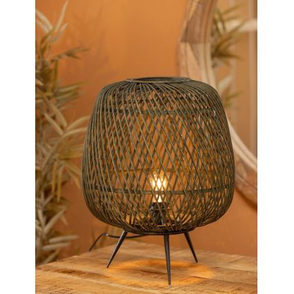Lampada da tavolo MOZA 1xE27/60W/230V bambù verde