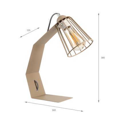 Lampada da tavolo NANDO 1xE27/15W/230V beige