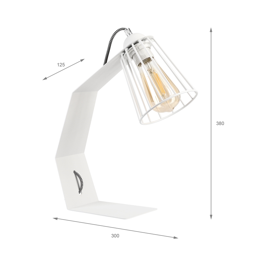 Lampada da tavolo NANDO 1xE27/15W/230V bianca