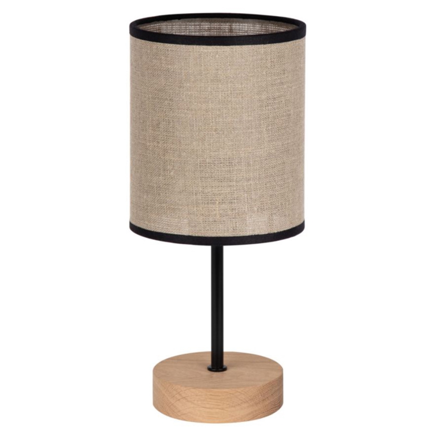 Lampada da tavolo NEGRO 1xE27/25W/230V quercia