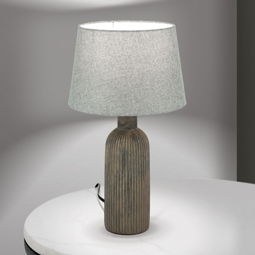 Lampada da tavolo ORCHID 1xE27/40W/230V ceramiche marrone/grigio