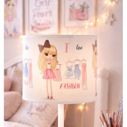 Lampada da tavolo per bambini GIRLS VIBES 1xE27/60W/230V Ø 18 cm Amo la moda