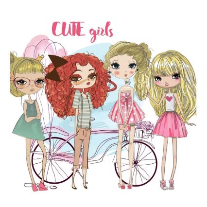 Lampada da tavolo per bambini GIRLS VIBES 1xE27/60W/230V Ø 18 cm per bambine