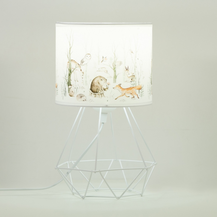 Lampada da tavolo per bambini KIDS ROOM 1xE27/60W/230V, Ø 18 cm, a tema animali