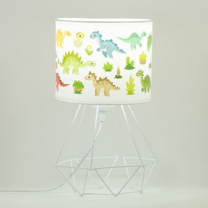 Lampada da tavolo per bambini KIDS ROOM 1xE27/60W/230V Ø 18 cm dinosauro