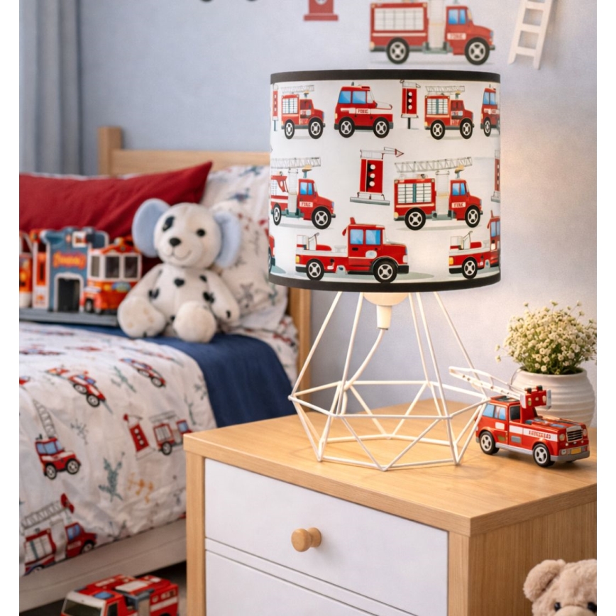 Lampada da tavolo per bambini KIDS ROOM 1xE27/60W/230V Ø 18 cm - Vigili del fuoco