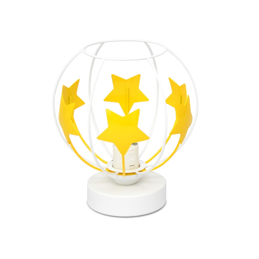 Lampada da tavolo per bambini STARS 1xE27/15W/230V giallo/bianco