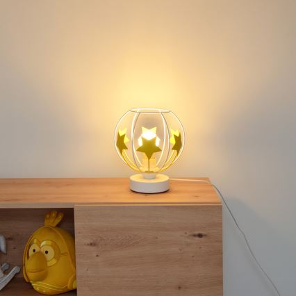 Lampada da tavolo per bambini STARS 1xE27/15W/230V giallo/bianco