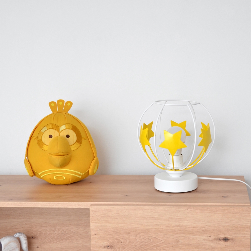 Lampada da tavolo per bambini STARS 1xE27/15W/230V giallo/bianco